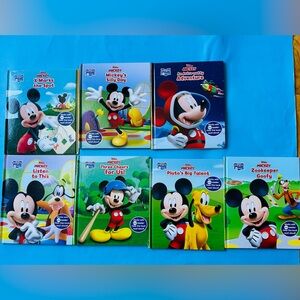 Disney Junior Story Reader Mickey Kids Book Set of 7 Hardcover 8”x6.5”